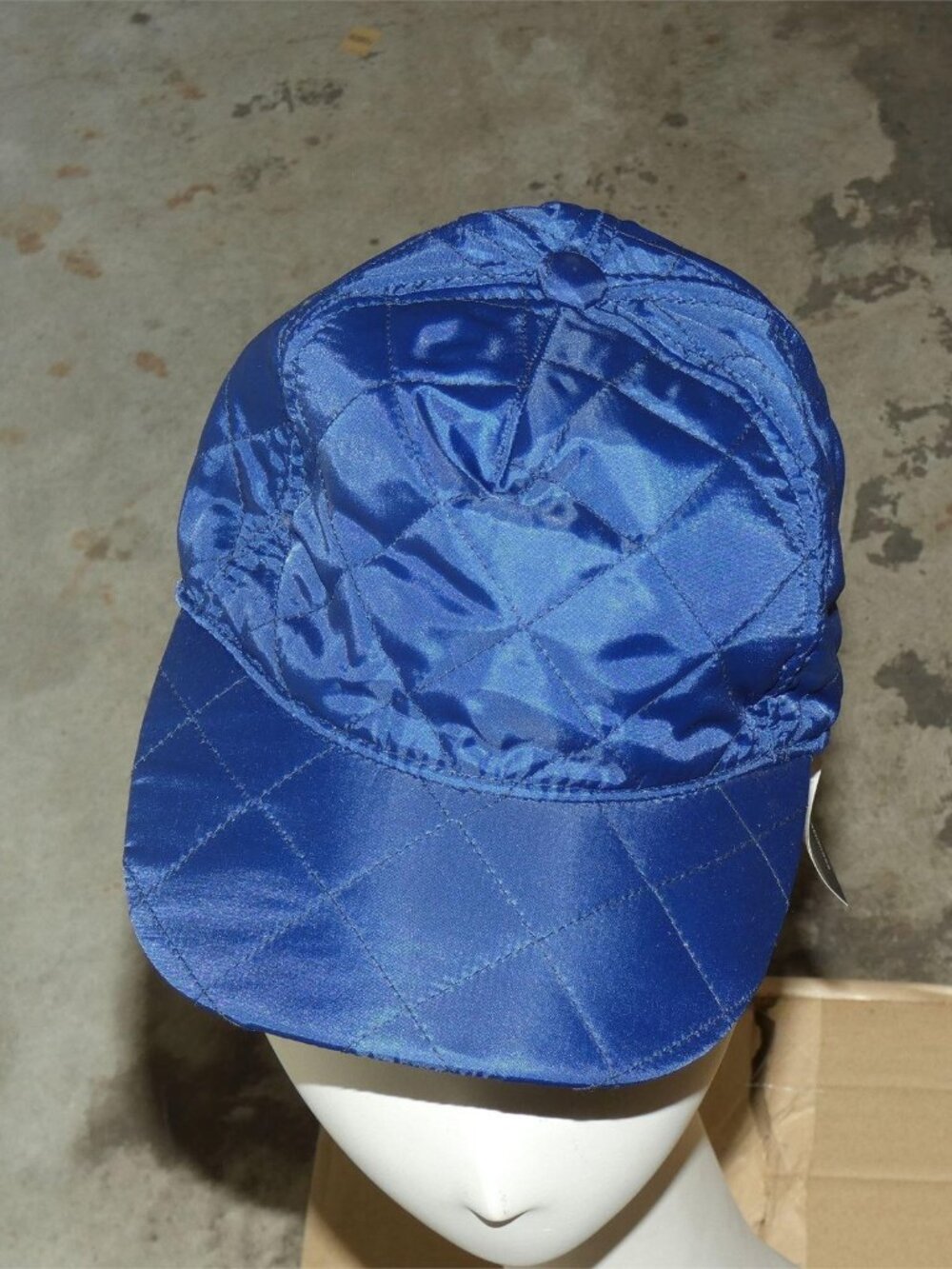Giovannio Quilted Blue Puffer Baseball Style Hat